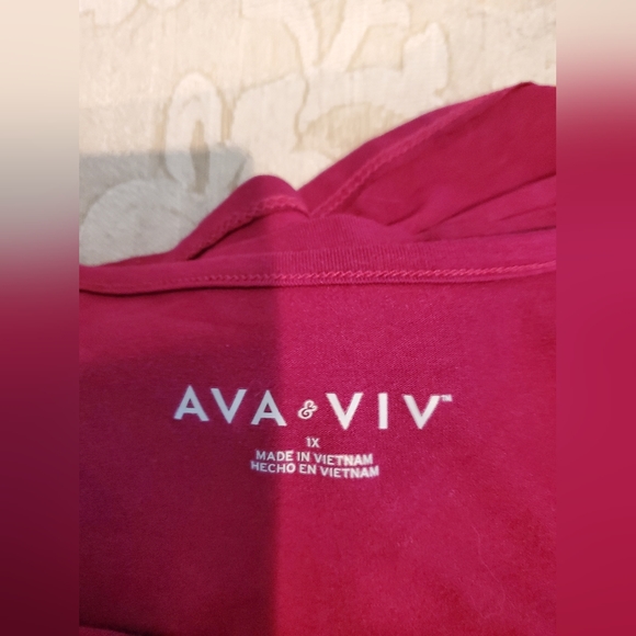 New Ava &Viv Rasberry Plum sleeveless Maxi 1X - Picture 13 of 13